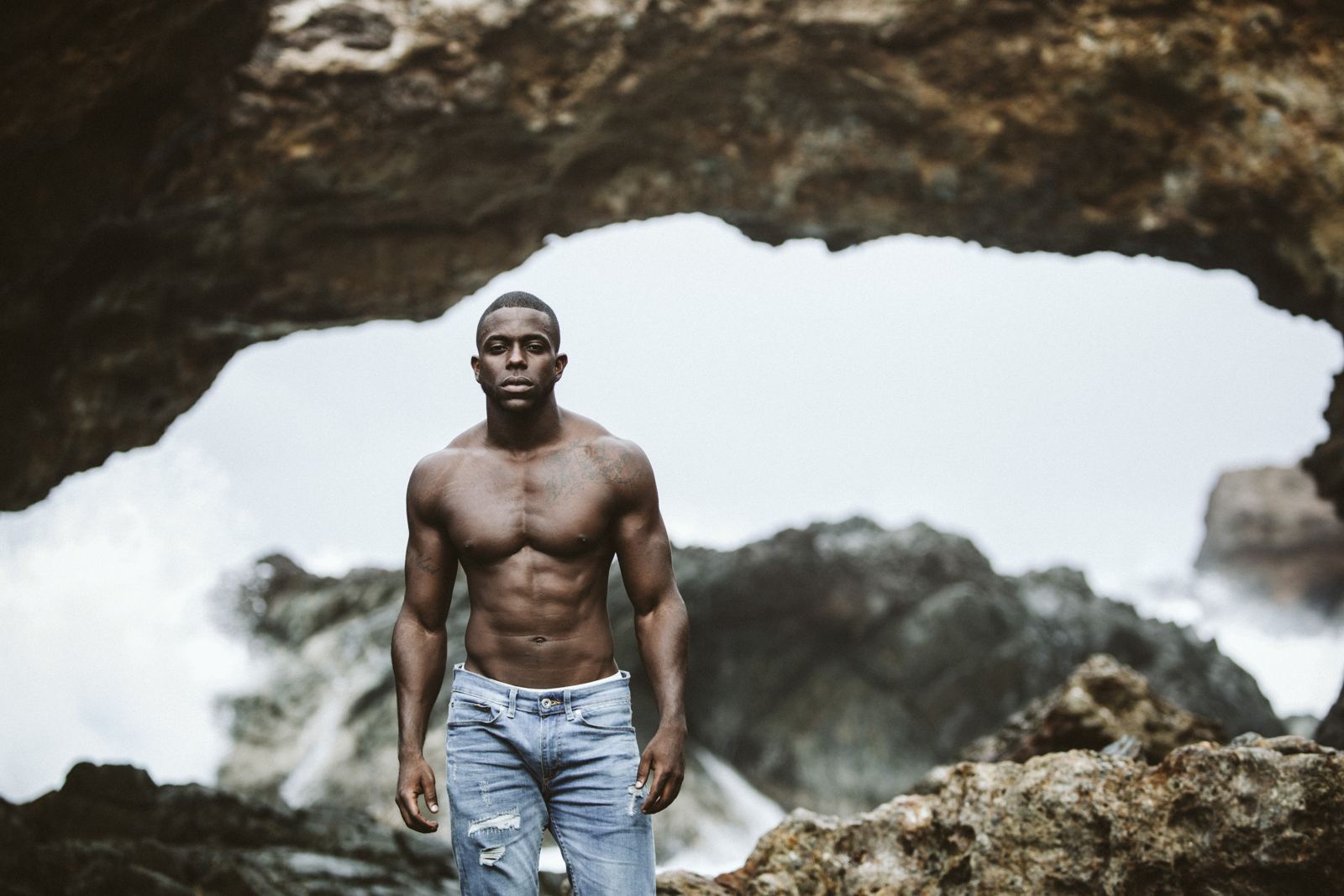 Tommy Halman editorial portrait in a coastal landscape